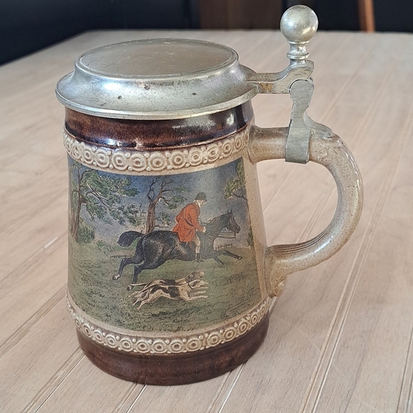 unbranded Other - Marzi & Remy German Beer Stein Vintage w/Fox Hunting Scene Stonewear Collectible